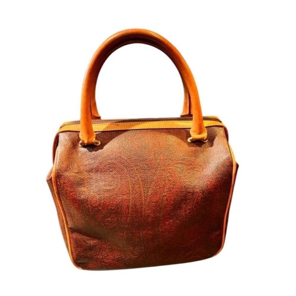 ETRO Original Paisley Print Medium Size Hand Tote Handbag In EUC